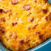 Smoked Sausage and Hashbrown Casserole Ready to Serve