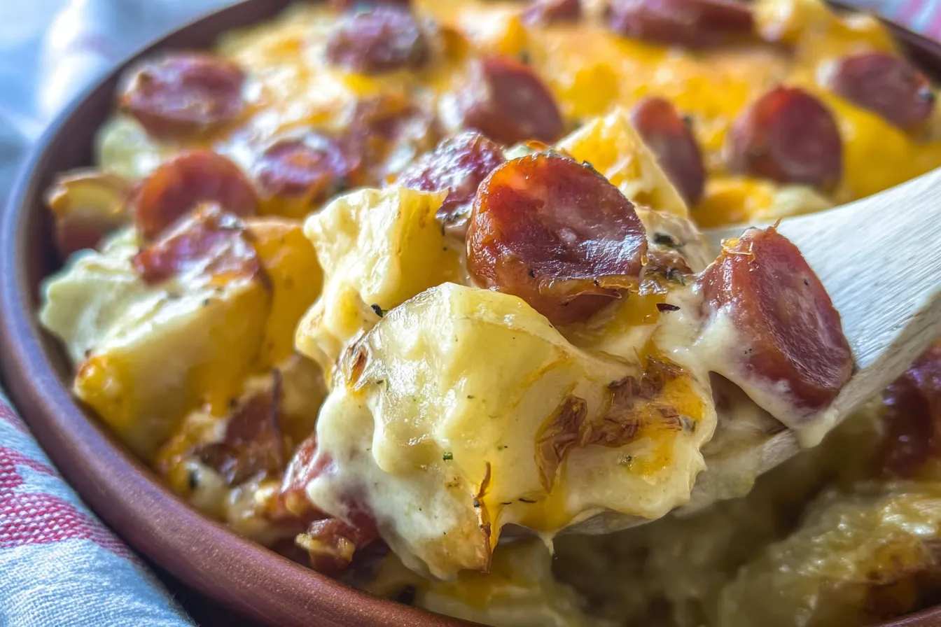 Smoked Sausage and Ranch Casserole – Creamy and filling