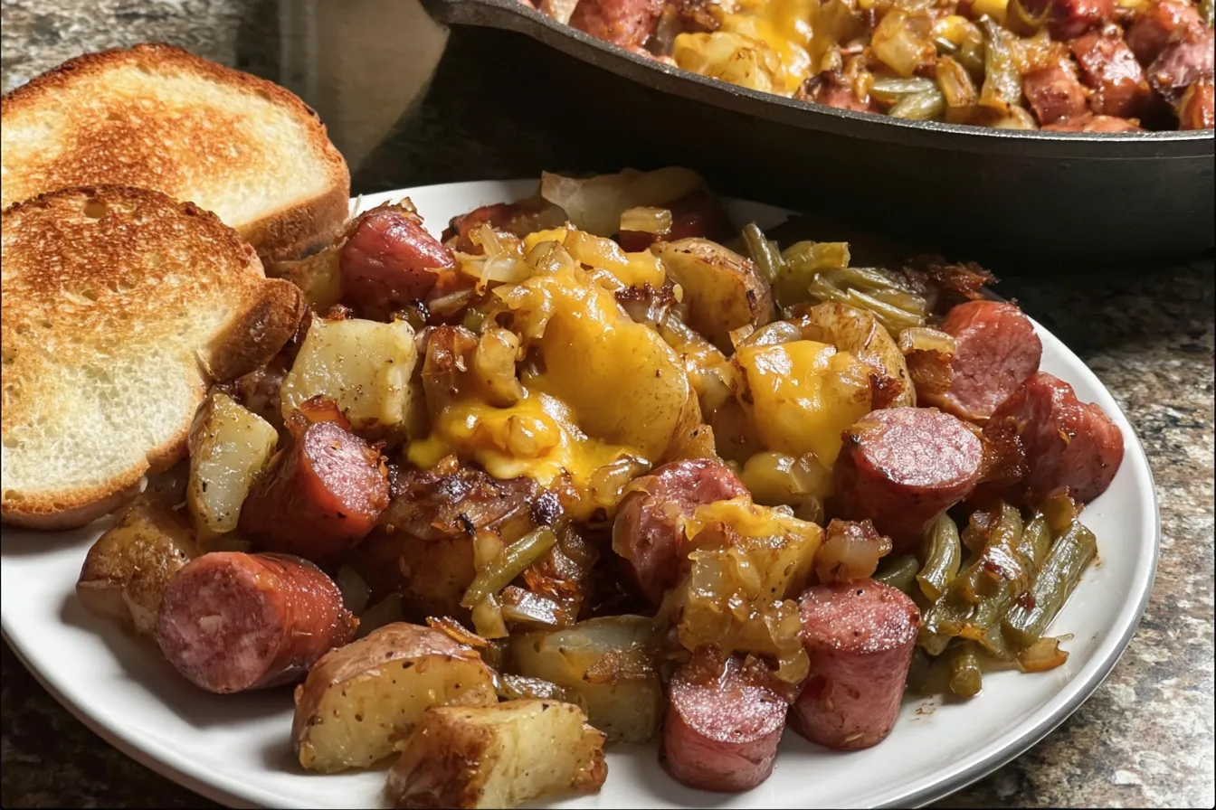 Smoked Sausage Skillet with Potatoes Ready to Serve