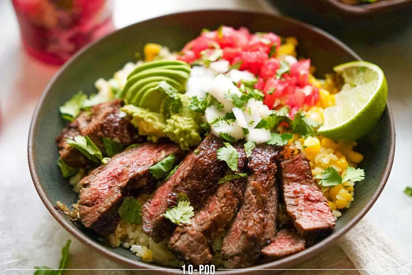 Steak Taco Rice Bowls – Hearty Mexican dinner