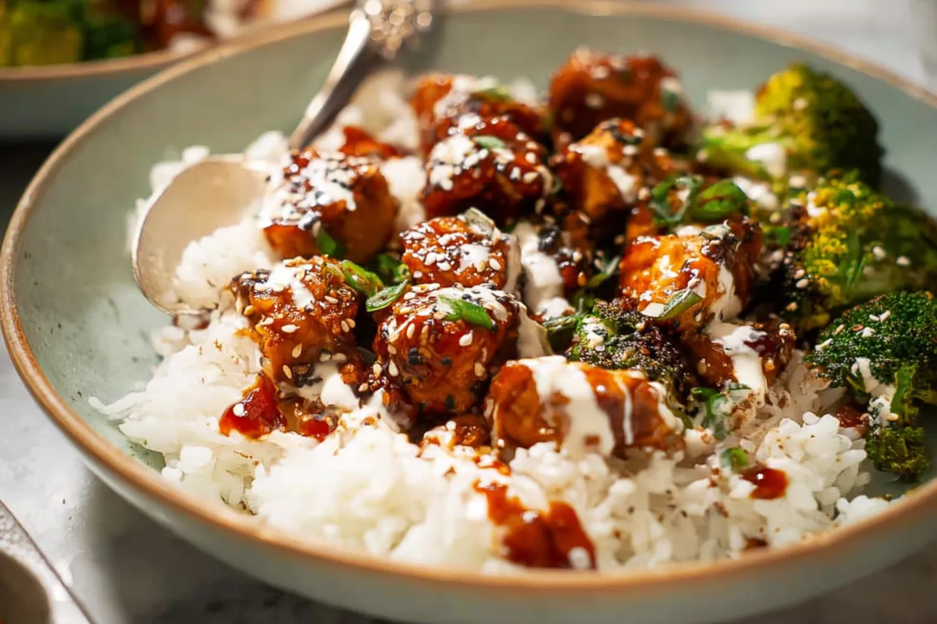 Sticky Sesame Chicken Rice Bowls - Delicious and Nutritious