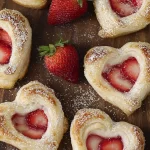 Strawberry Cream Cheese Heart Danishes Freshly Baked
