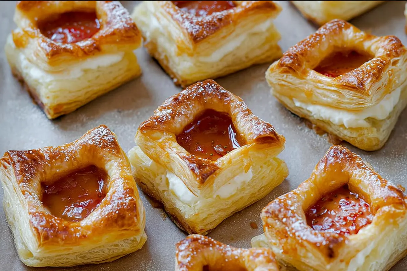 Strawberry Cream Puff Pastry Bites – Easy party dessert