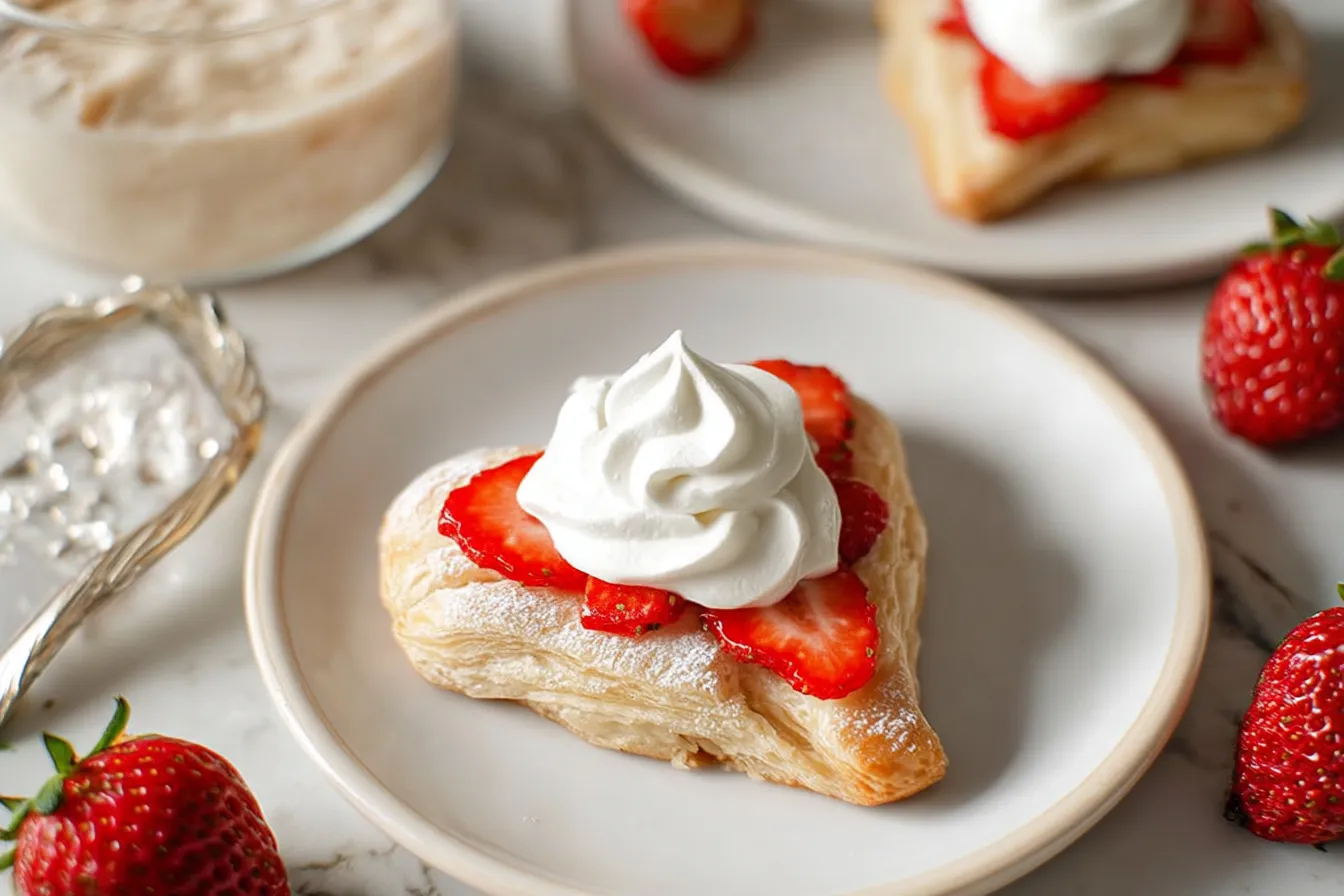 Strawberry Puff Pastry Hearts – Flaky and sweet