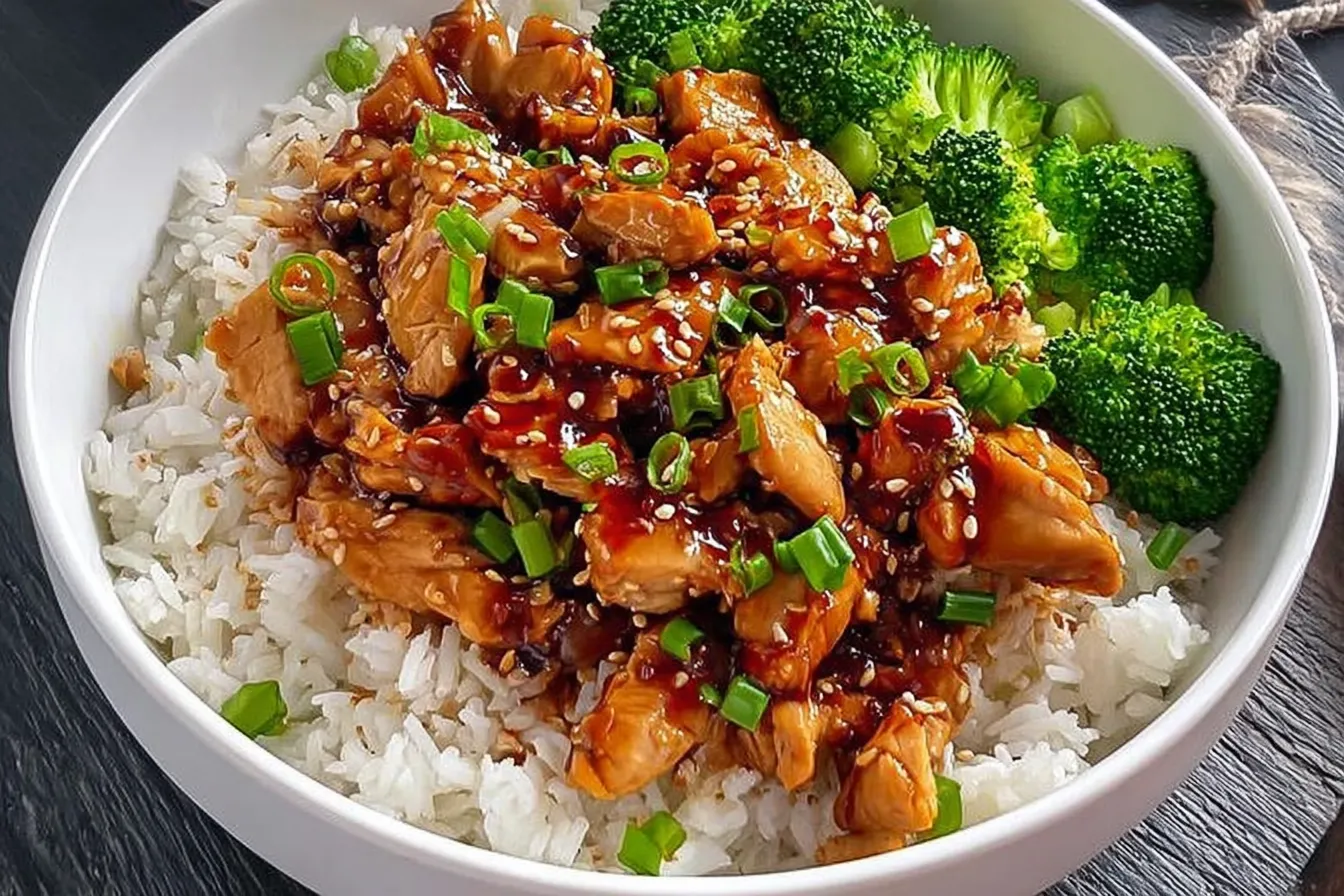 Delicious Teriyaki Chicken Rice Bowl Ready to Serve