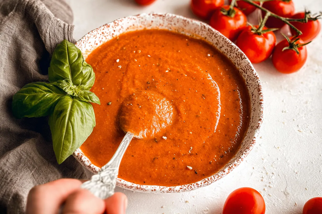Tomato Soup with Fresh Tomatoes – Bright and flavorful