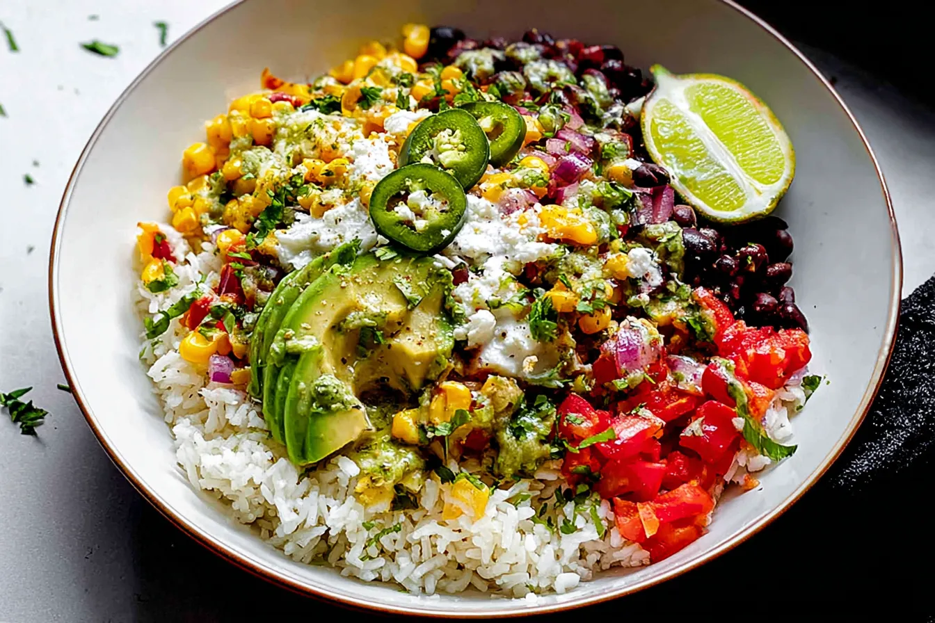 Veggie Loaded Burrito Rice Bowls – Plant-forward dinner idea