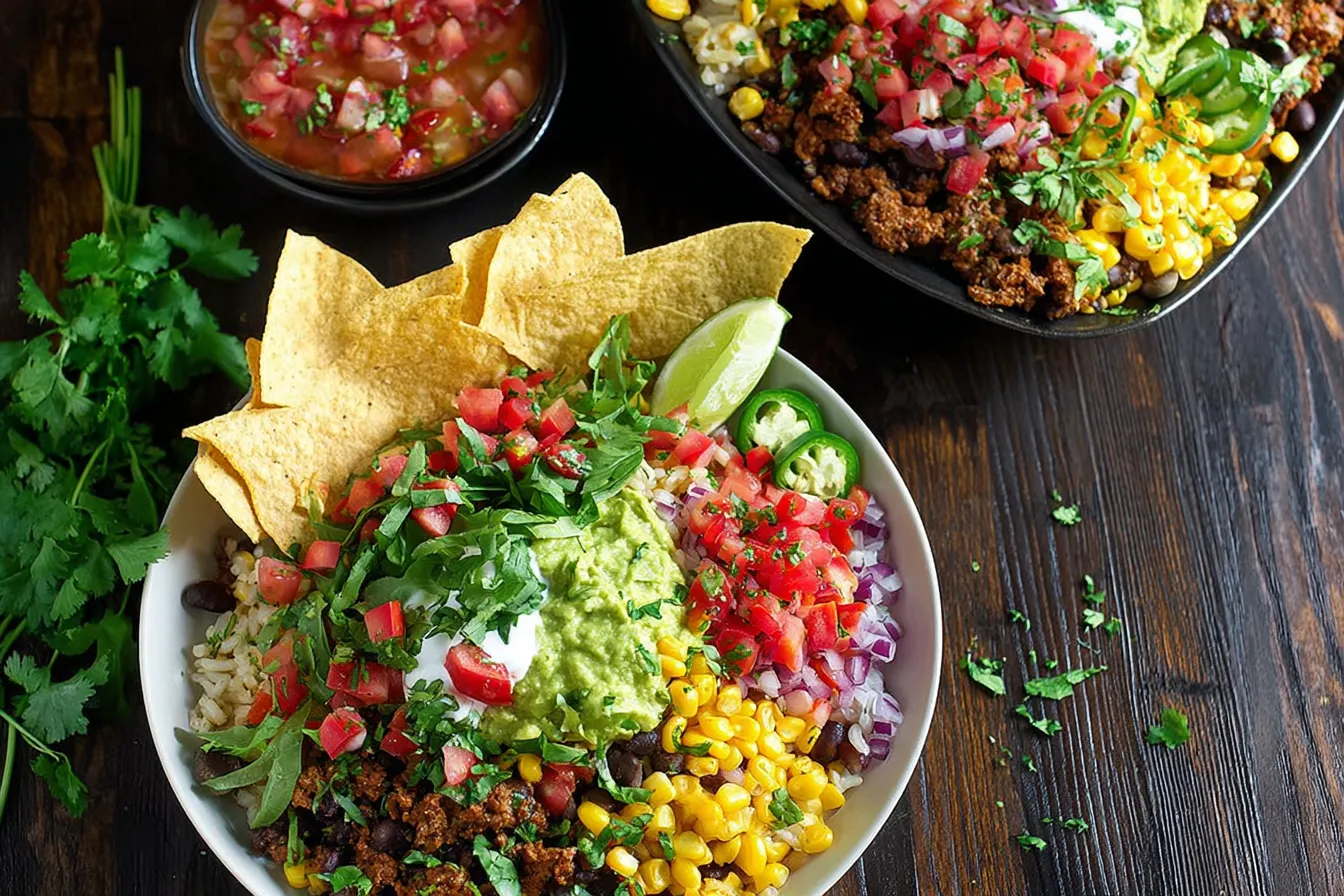 Vibrant Veggie Taco Rice Bowls – Plant-based Delight