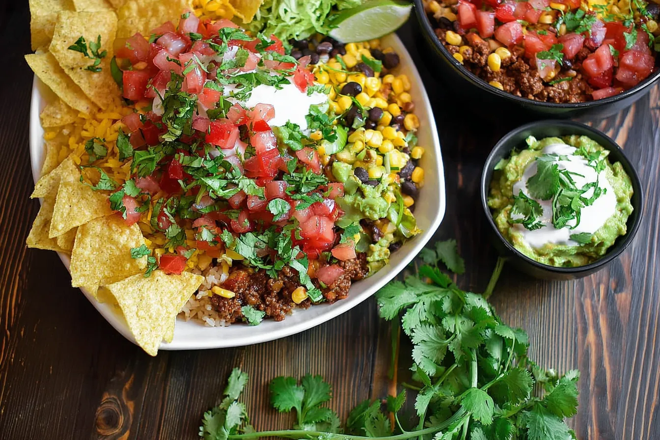Veggie Taco Rice Bowls – Plant-based option