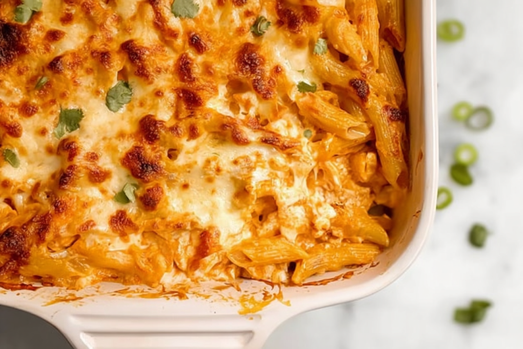 Buffalo Chicken Pasta Bake