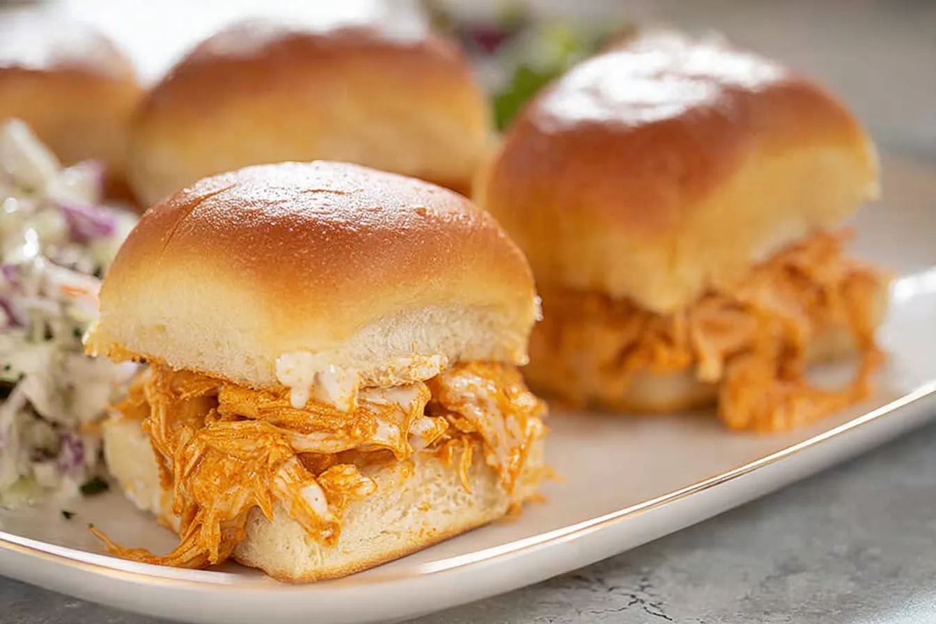 Buffalo Chicken Sliders with Ranch Dressing
