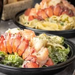 Butter Poached Lobster Tails on a Plate