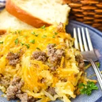 Delicious Cheesy Hash Brown Beef Casserole