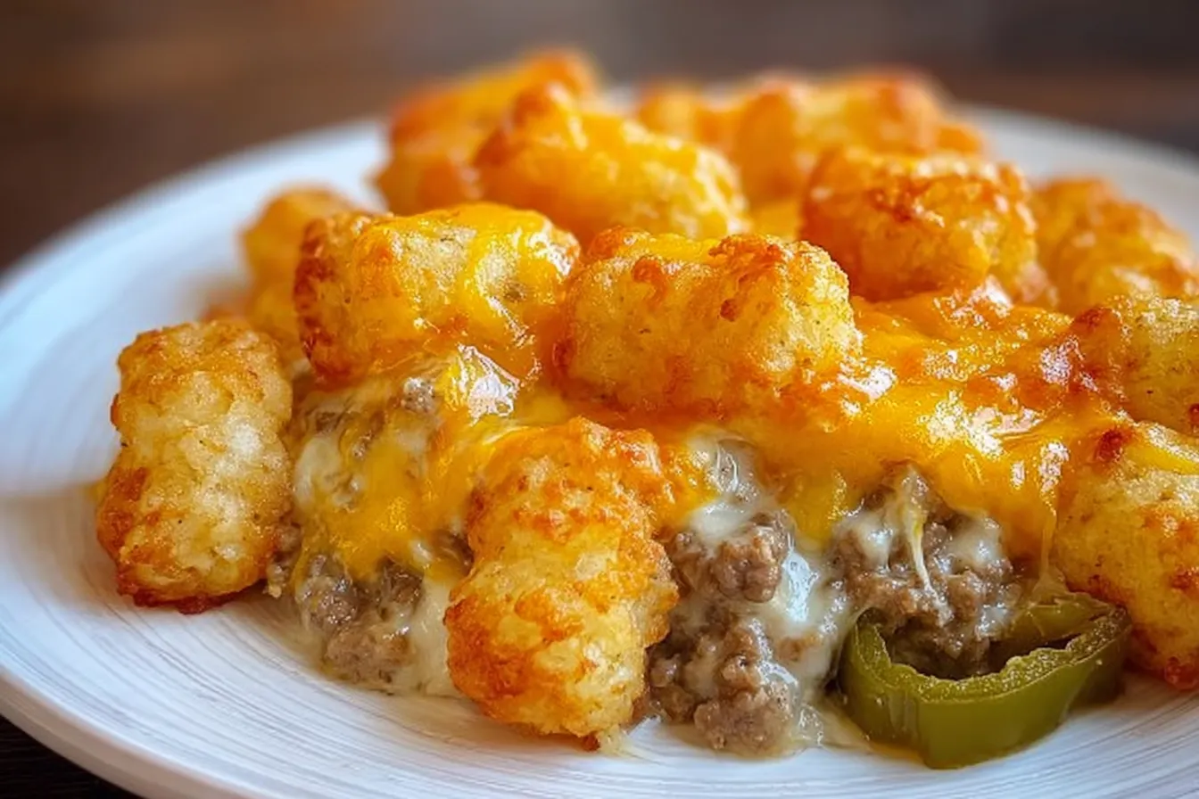 Cheesy Tater Tot Ground Beef Casserole — Mouthwatering Comfort Food