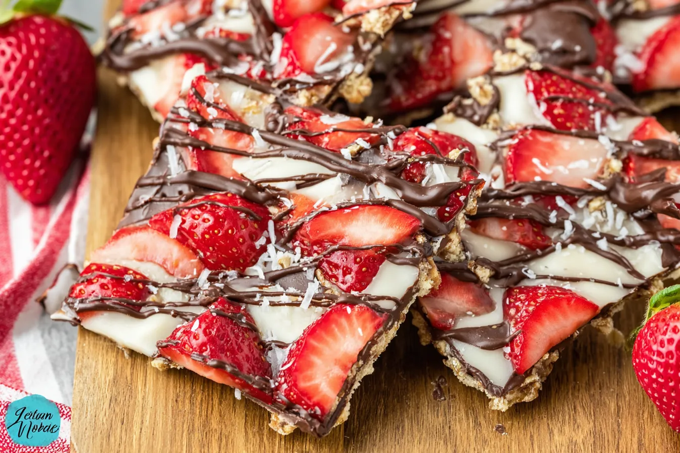 Chocolate Covered Strawberry Bark - Valentine's Dessert Delight