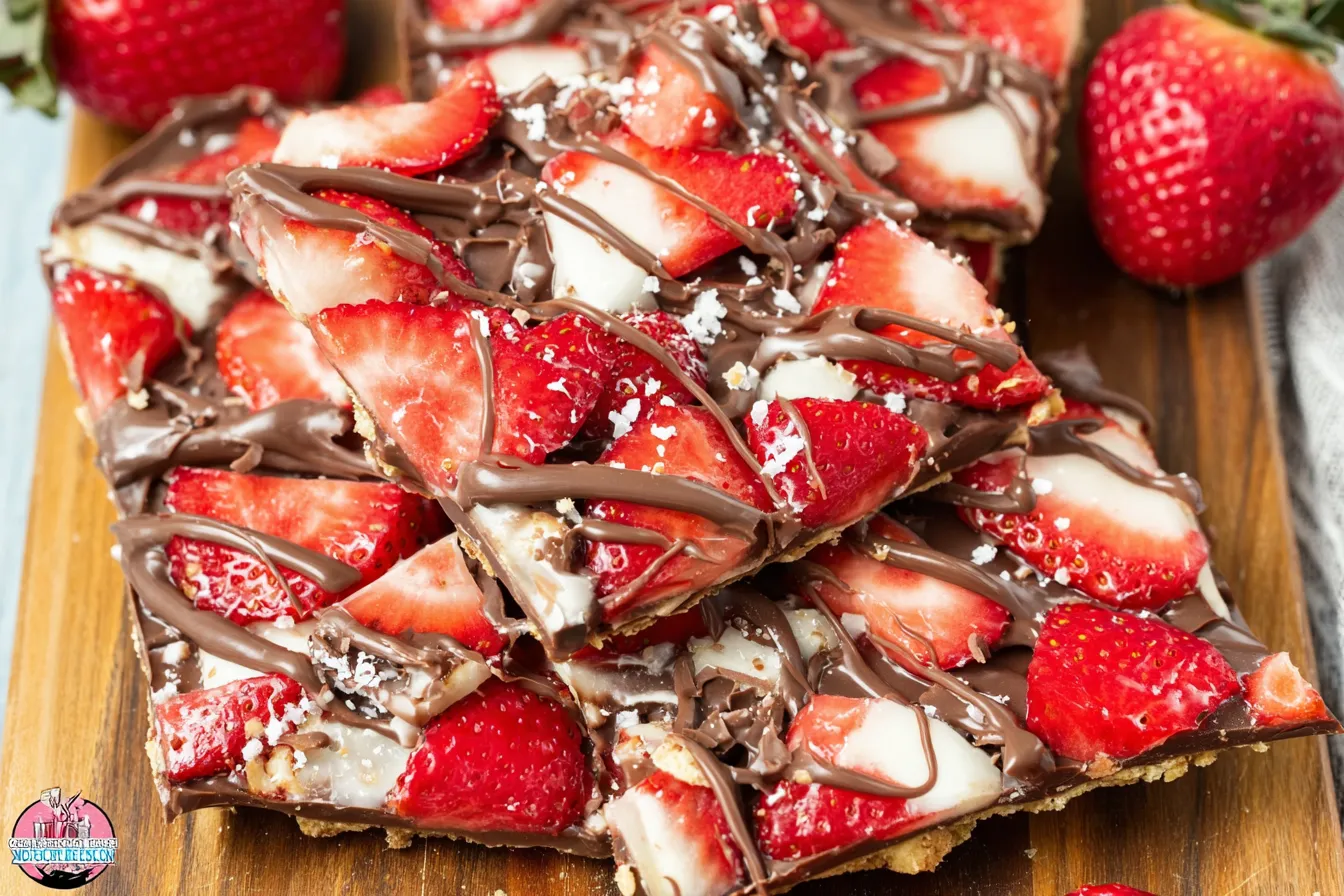 Chocolate Covered Strawberry Bark — Easy break-apart Valentine treat