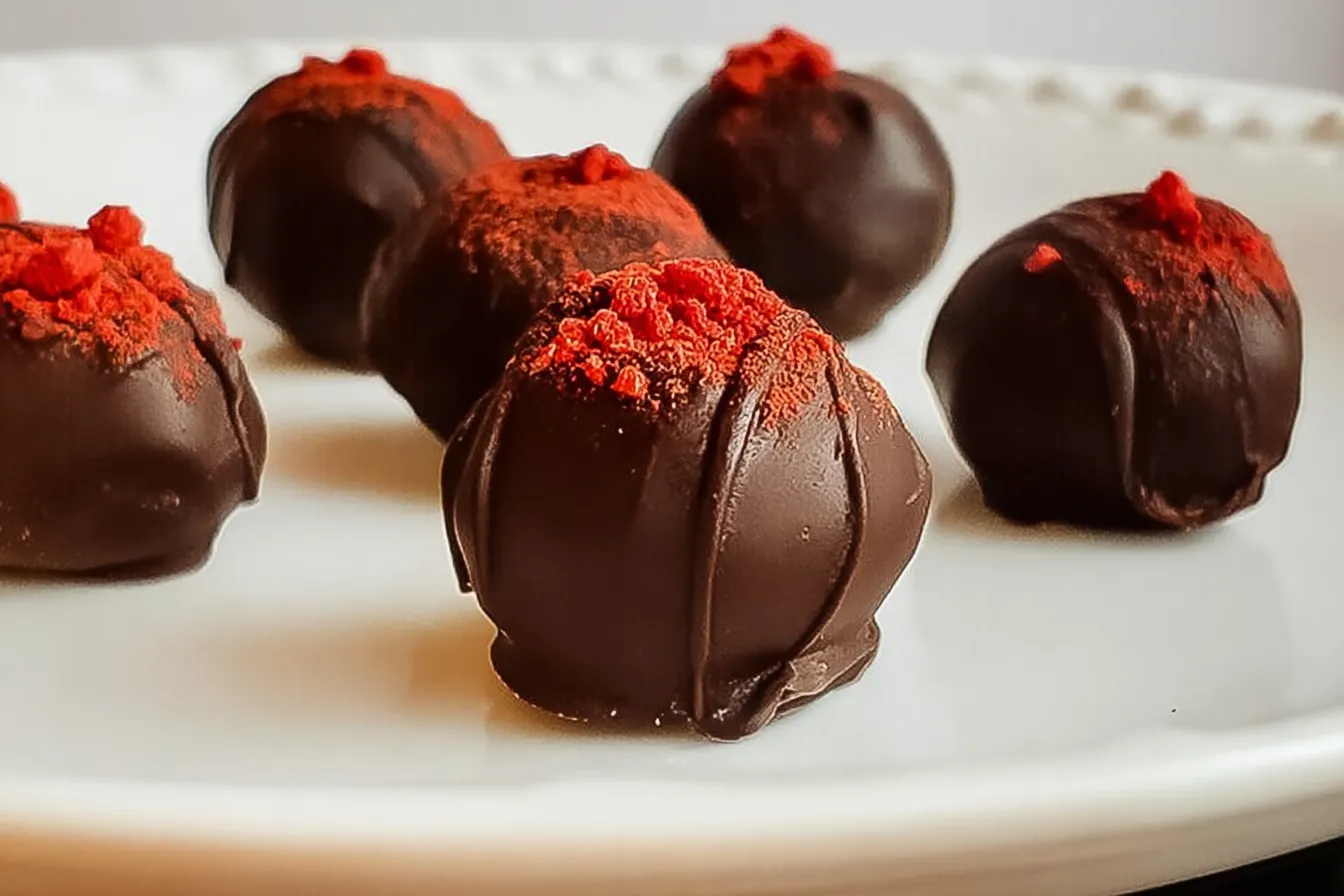 Delicious Chocolate Strawberry Truffles Ready to Enjoy