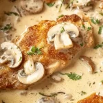 Creamy Chicken and Mushroom Casserole Ready to Serve