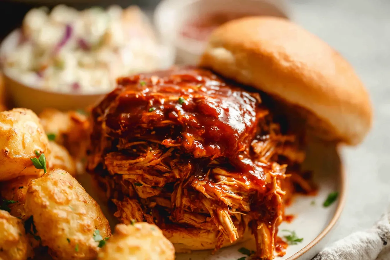 Dump and Go BBQ Chicken Crockpot — Perfect for sandwiches and bowls