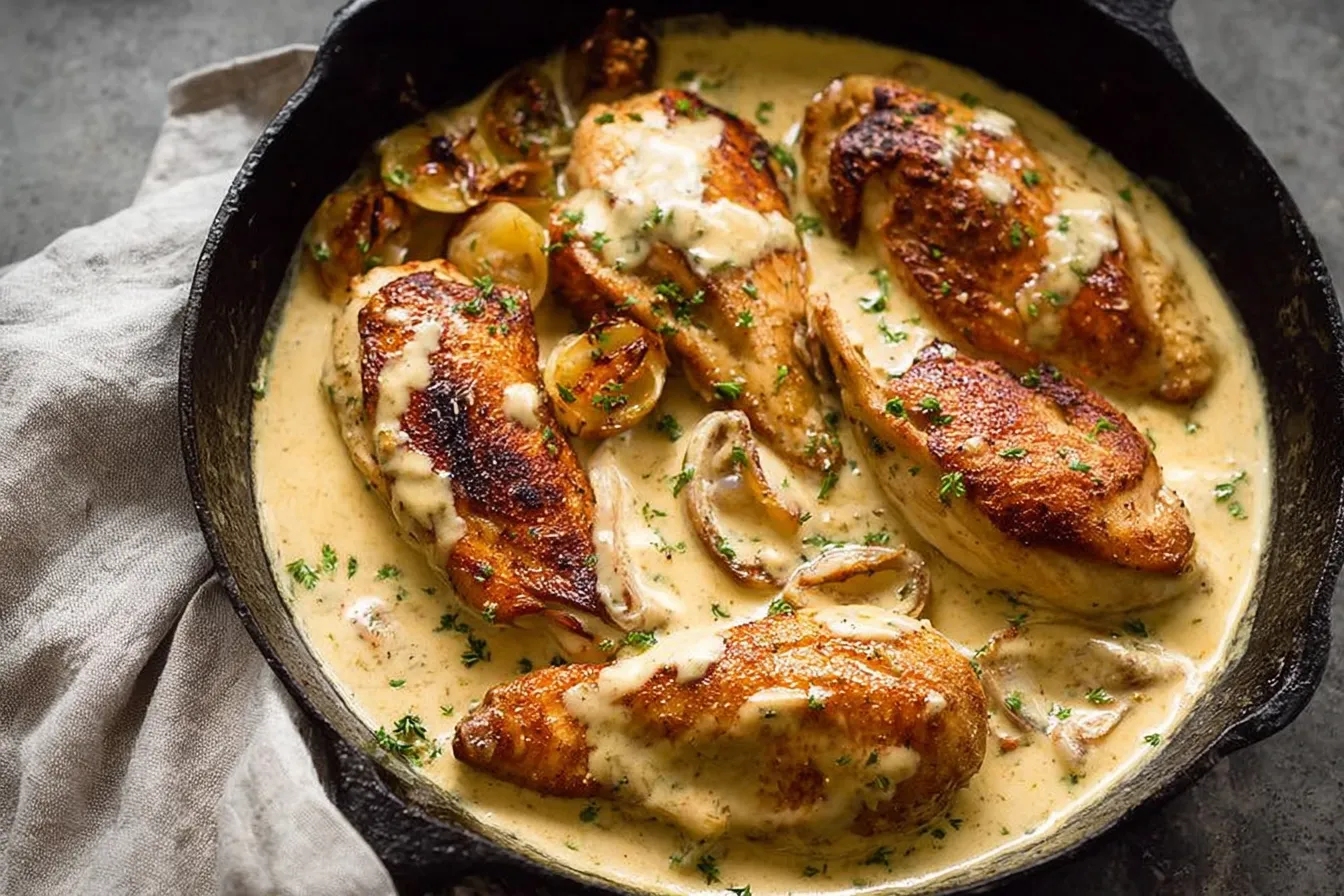 Easy Chicken Dinner with Cream Sauce - Delicious Comfort Food