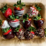 Chocolate Covered Strawberries with Colorful Toppings