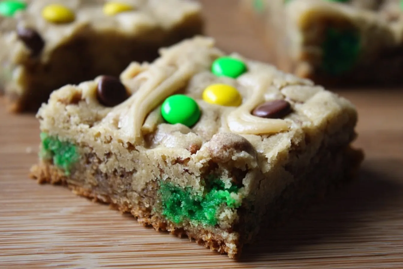 Easy St Patricks Day Cookie Bars Ready to Serve
