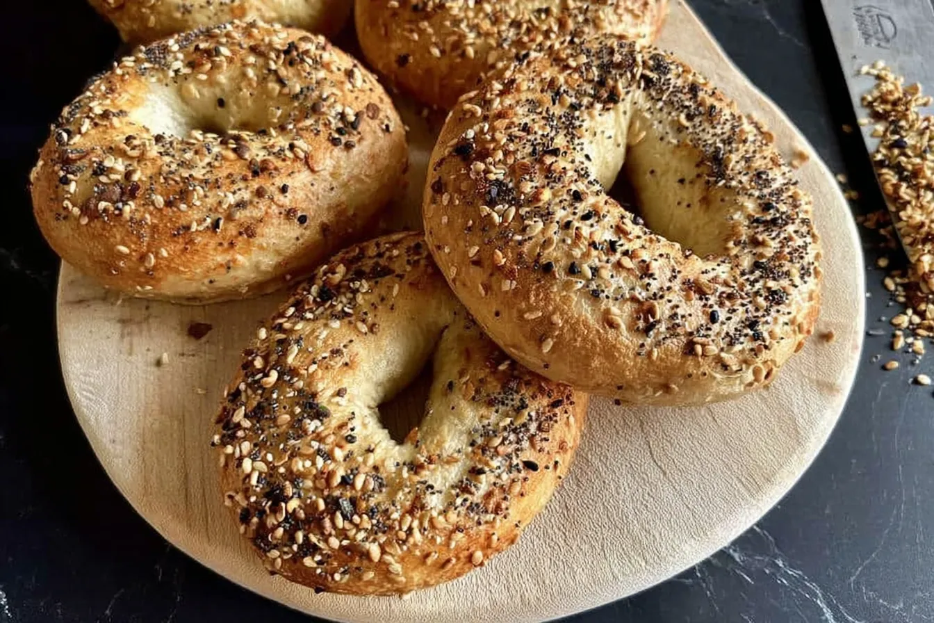 Fluffy Greek Yogurt Bagels Freshly Baked