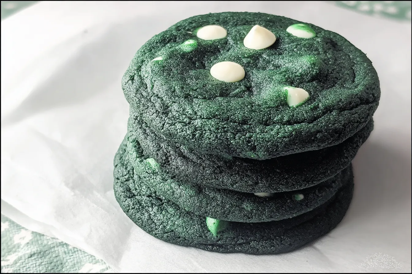 Green Velvet Cookies Baking Process