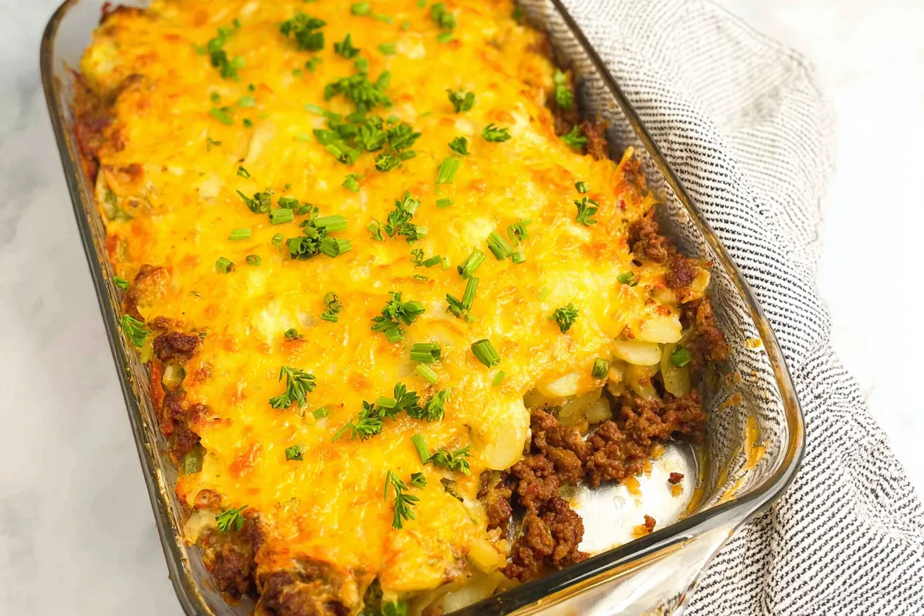 Ground Beef and Potato Casserole — Classic layered comfort food