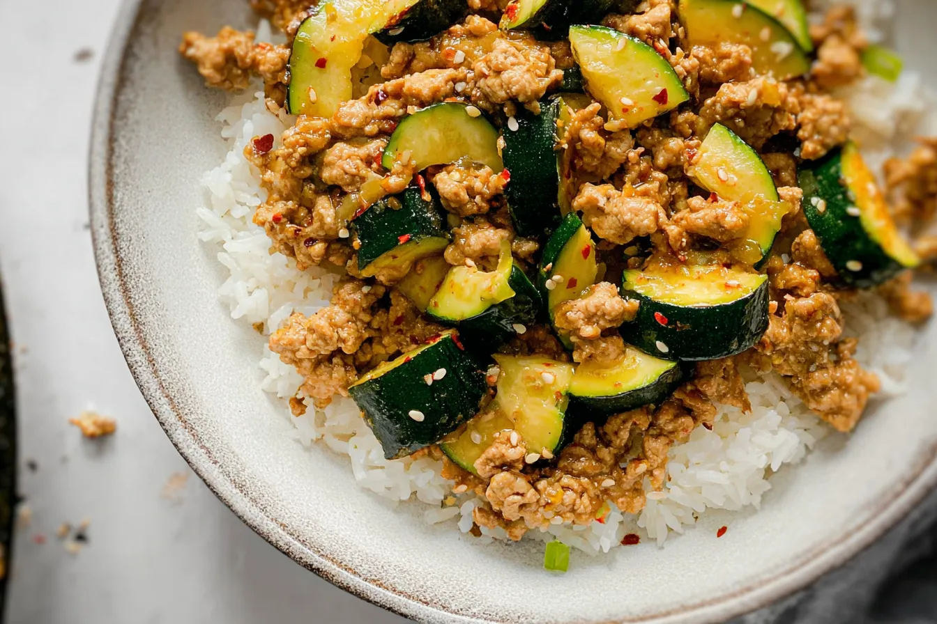 Ground Chicken Zucchini Skillet - Healthy Low-Carb Recipe