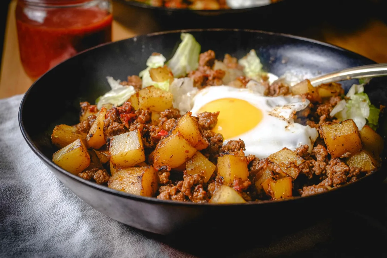 Hamburger Hash in One Skillet - Hearty Dinner Idea
