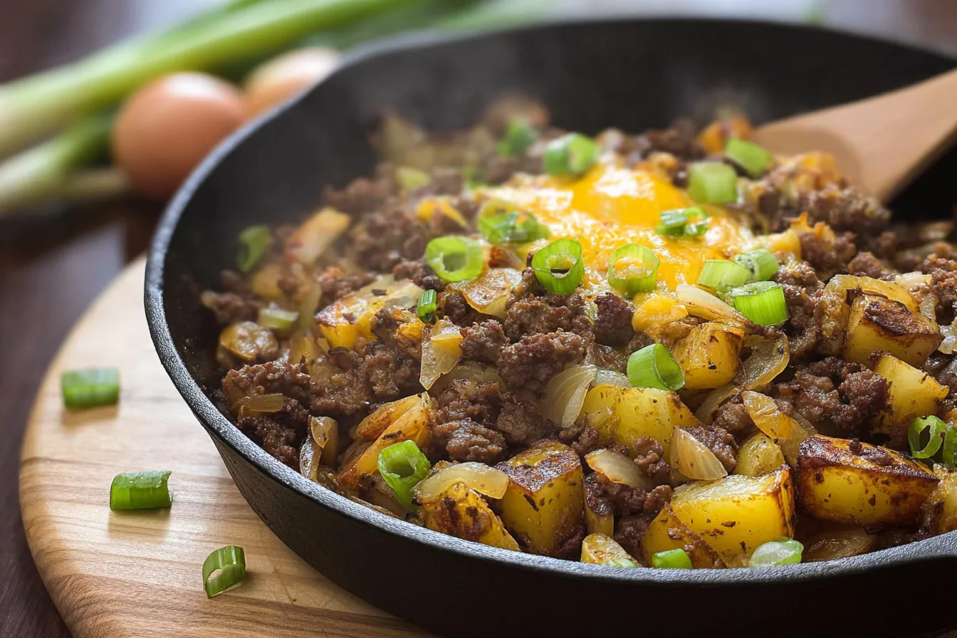 Hamburger Potato Skillet — Simple stovetop meal with pantry ingredients