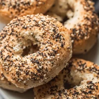 Healthy Bagels with Oat Flour and Greek Yogurt Freshly Baked
