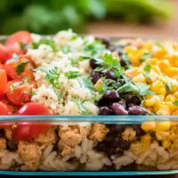 Healthy Ground Chicken Rice Bowls with Fresh Veggies