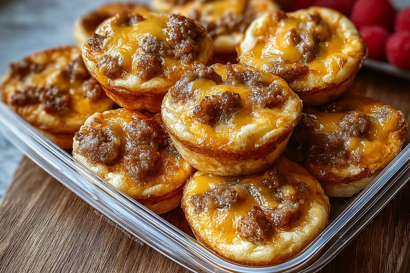 High Protein Pancake Sausage Mini Muffins — Make ahead breakfast bites kids love