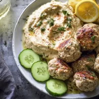 Delicious Lemon Garlic Ground Chicken Meatballs