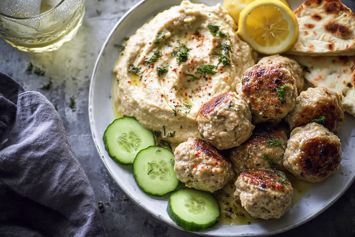 Delicious Lemon Garlic Ground Chicken Meatballs