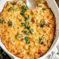 Loaded Chicken and Rice Casserole – Hearty one-pan meal