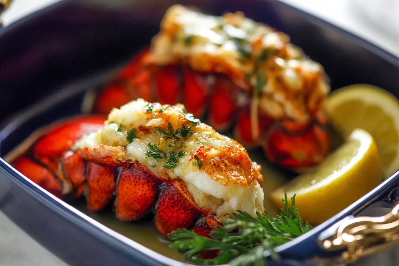 Lobster Tail with White Wine Butter Sauce — Elegant Presentation