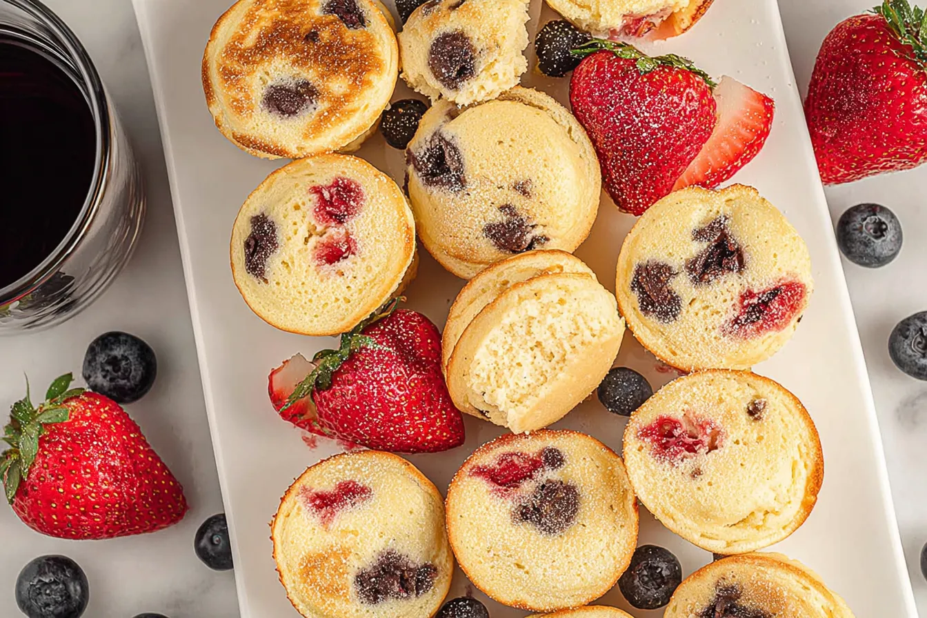 Mini Pancake Breakfast Bites on a Plate