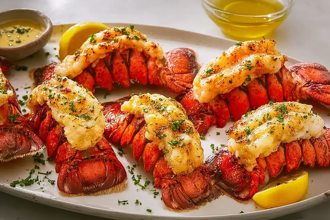 Oven Roasted Lobster Tails — Classic preparation with garlic seasoning