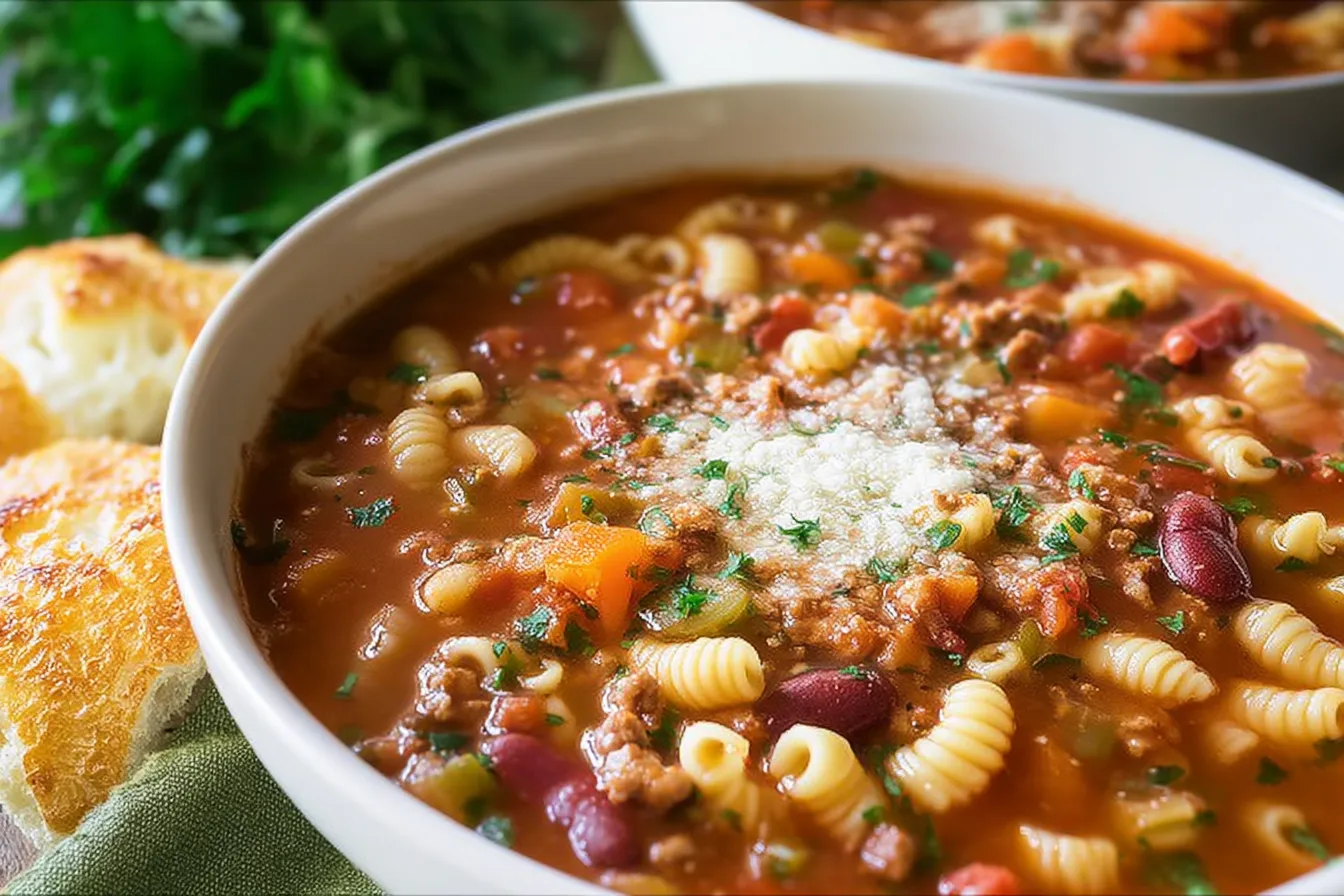 Pasta e Fagioli Soup — Classic pasta-and-bean comfort bowl