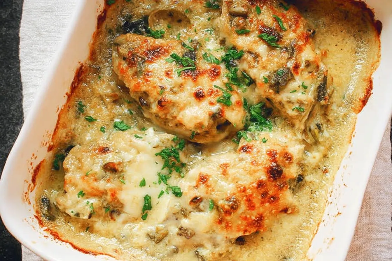 Creamy Spinach and Artichoke Chicken Casserole