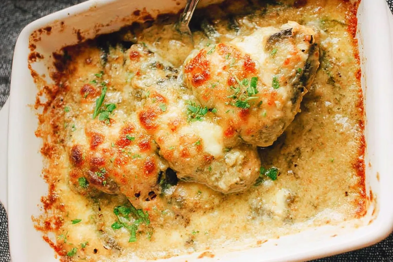 Spinach and Artichoke Chicken Casserole — A rich twist on a dip turned dinner