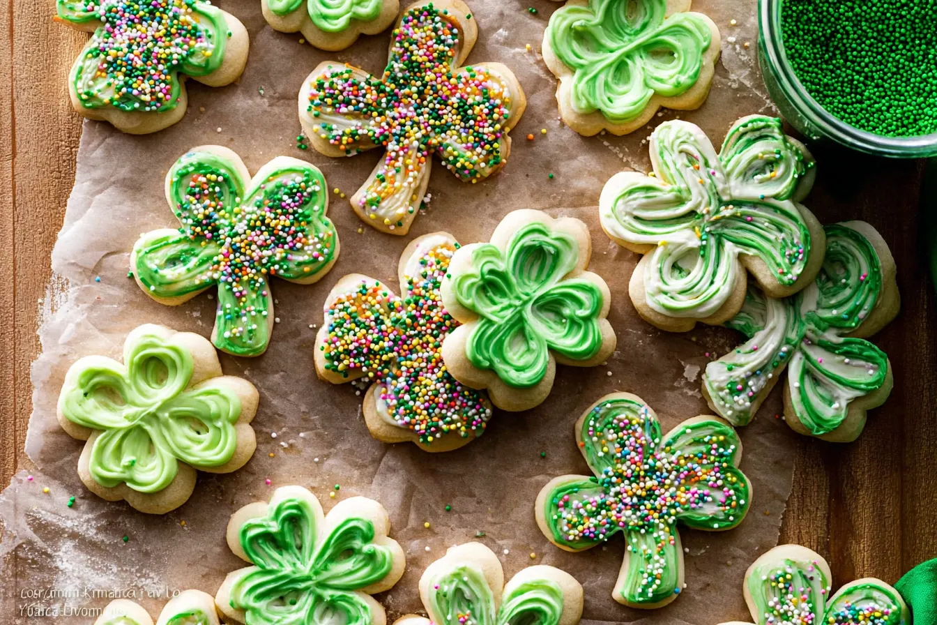 St Patricks Day Sprinkle Cookies — Kid friendly and colorful