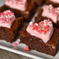 Strawberry Heart Brownies for Valentine's Day