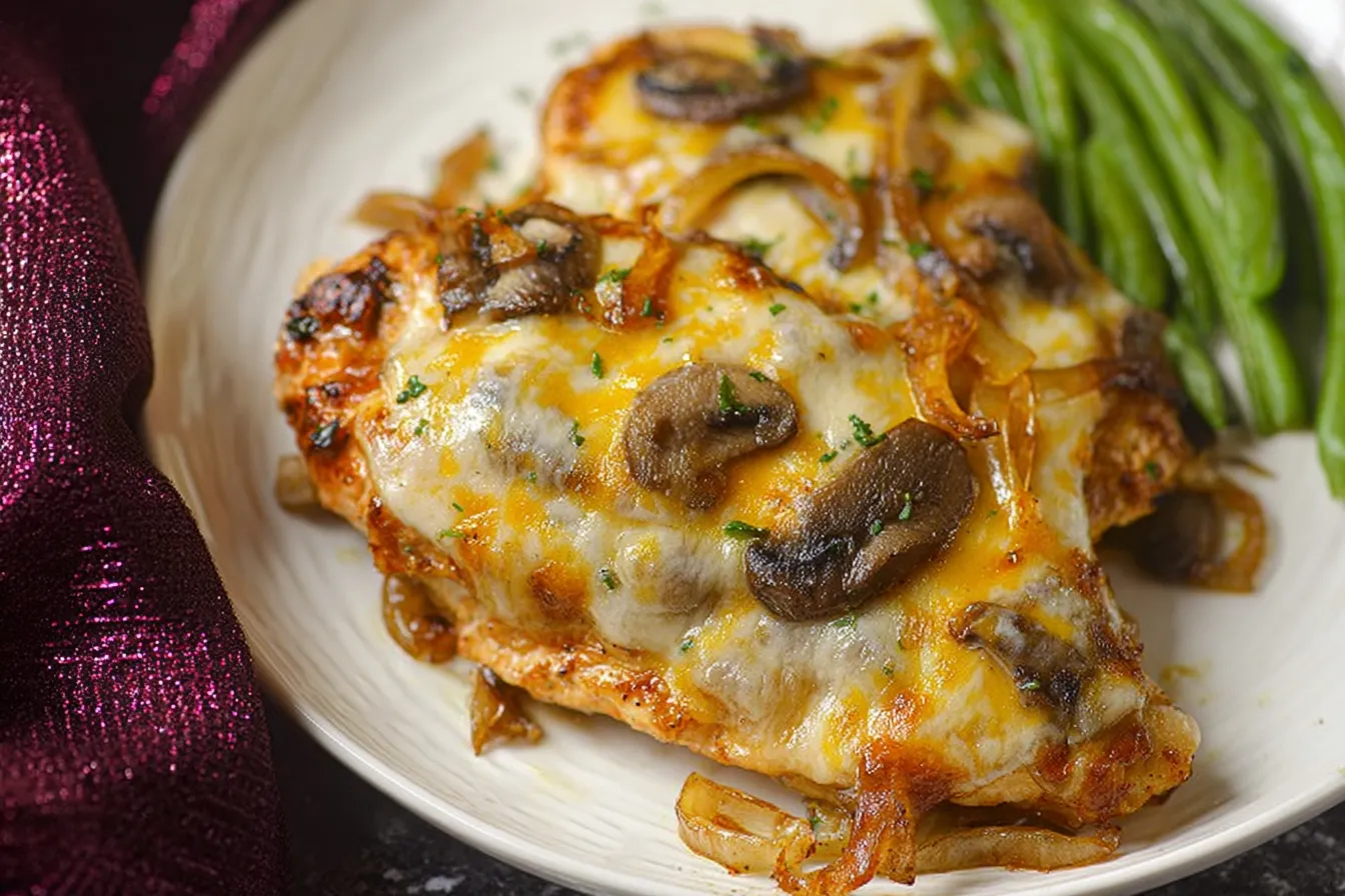 Texas Roadhouse Style Smothered Chicken — Loaded with cheese and savory toppings