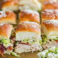 Turkey Club Sliders on a Platter