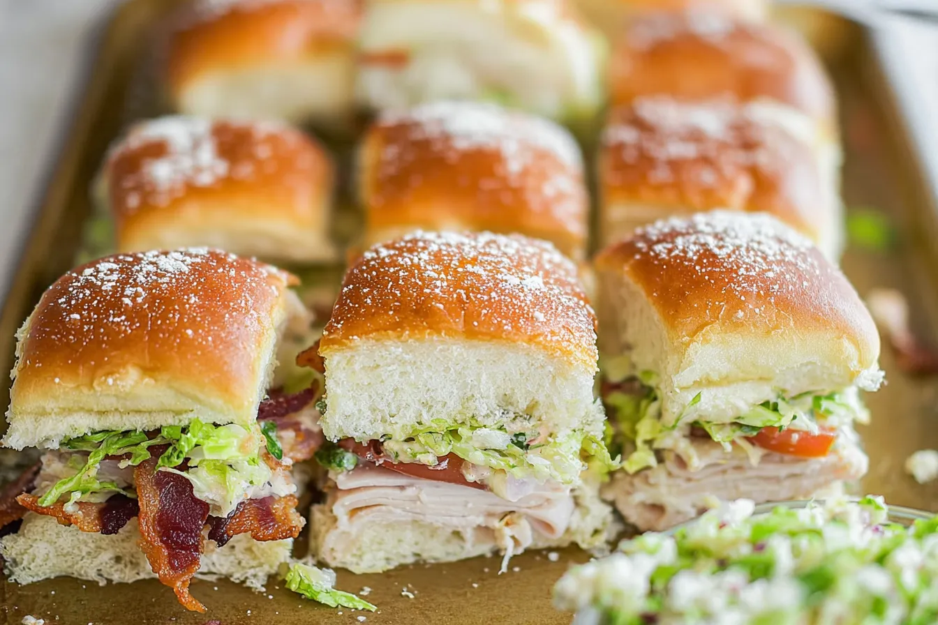 Turkey Club Sliders on a Platter