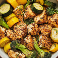 Air Fryer Chicken Breast with Vegetables